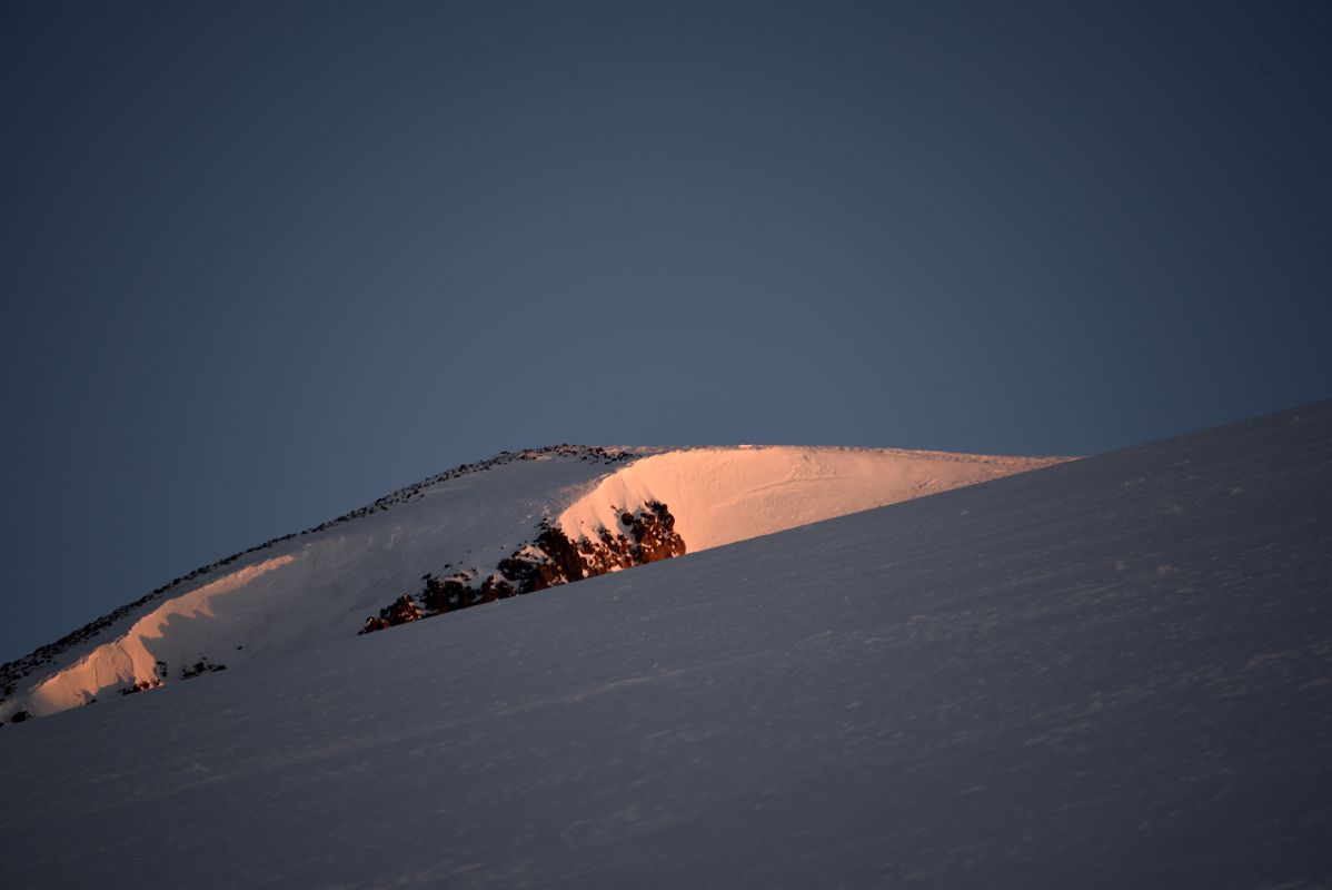 03B Sunrise On Mount Elbrus West Peak From Below The Traverse